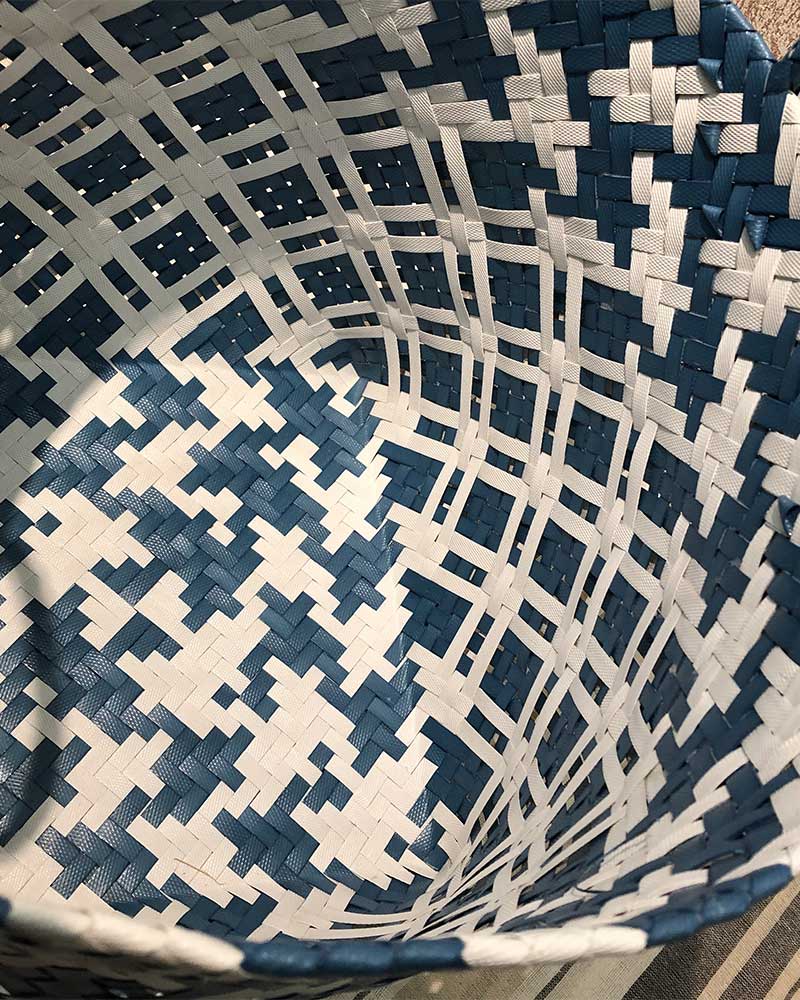 shanti / PPバンドバスケット /ブルー×ホワイト｜テソロ(tesoro)公式通販