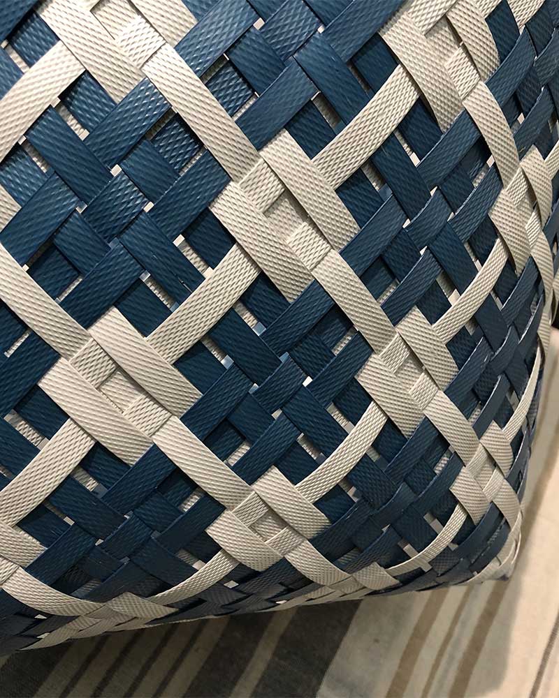 shanti / PPバンドバスケット /ブルー×ホワイト｜テソロ(tesoro)公式通販