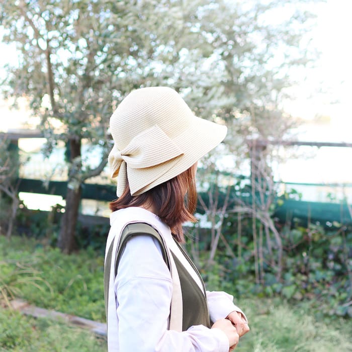 shanti / ウォッシャブルブレードバックリボンハット｜テソロ