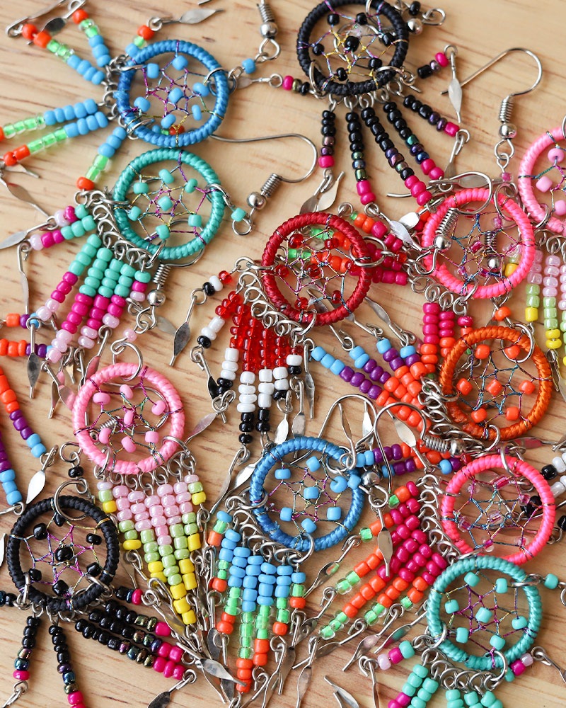 tesoro / ドリームキャッチャーピアス/オレンジ [メール便対象品