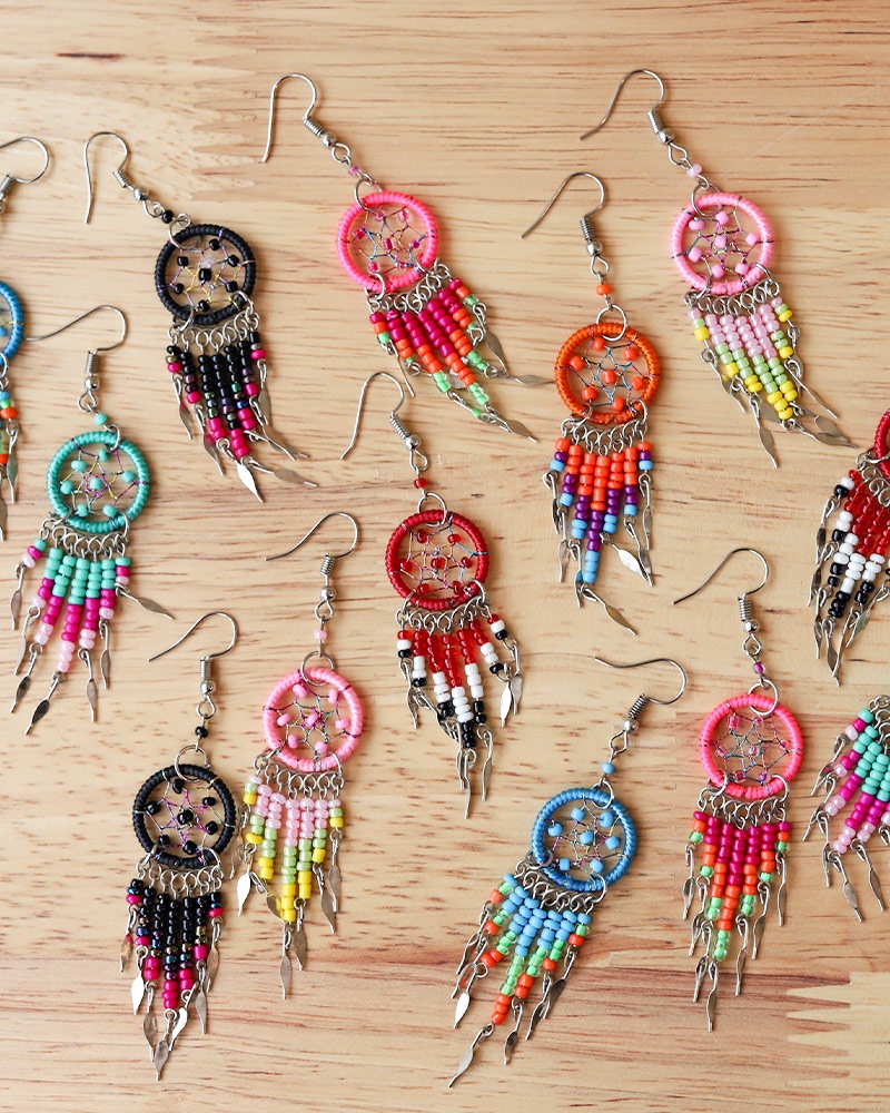 ヴィンテージ　ココペリ　ドリームキャッチャー　ピアス 【J811】 ヴィンテージココペリドリームキャッチャーピアス 【J811】