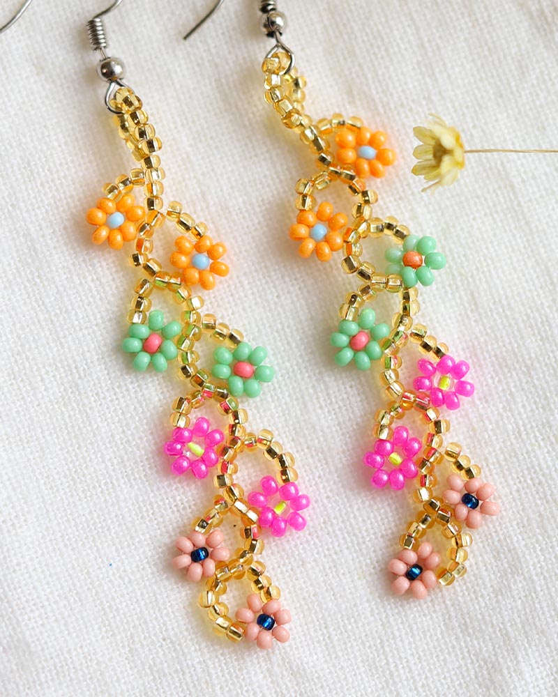 tesoro / オアハカビーズピアス フラワーE [メール便対象品]｜テソロ