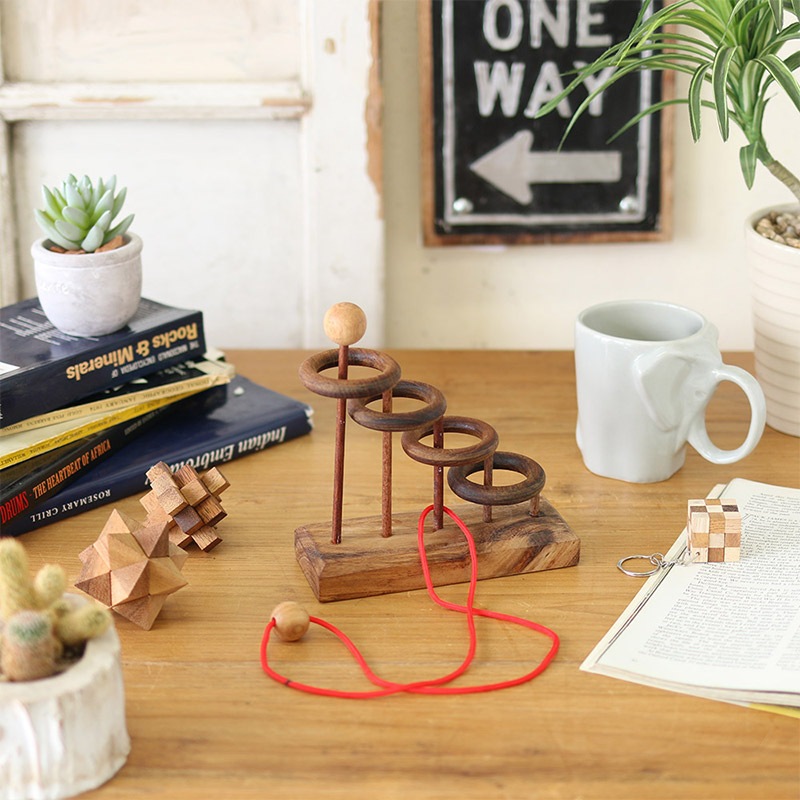 shanti / ウッドパズル 3D 知恵の輪 4段｜テソロ(tesoro)公式通販