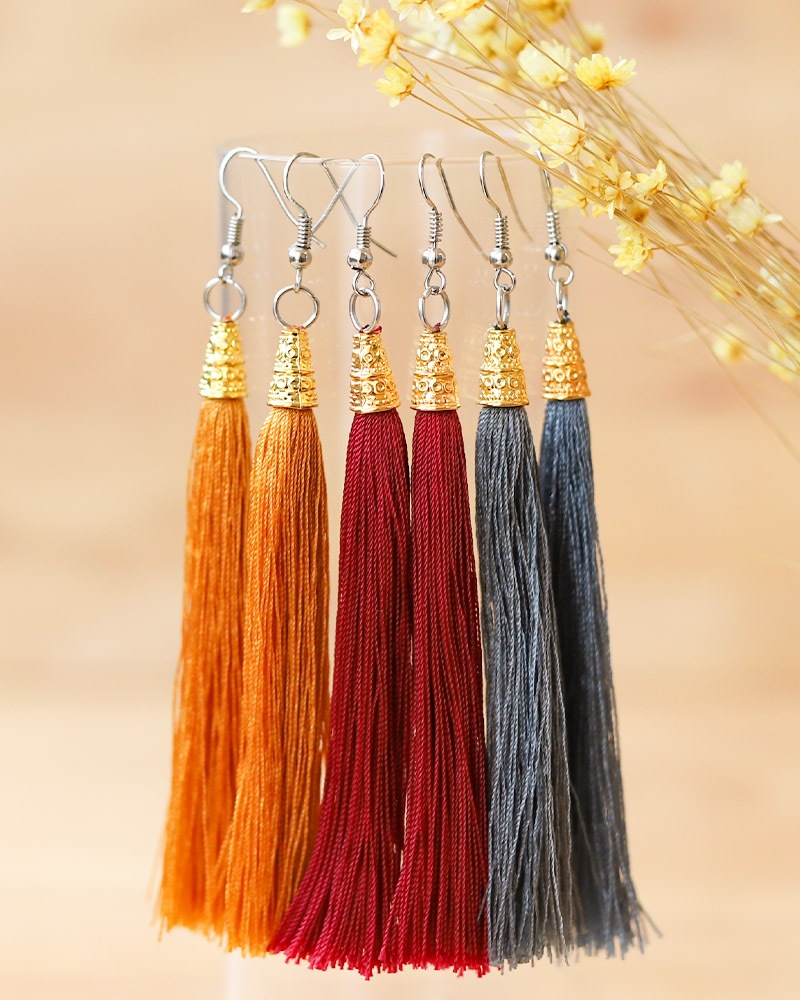 tesoro / タッセルピアス/マスタード [メール便対象品]｜テソロ(tesoro