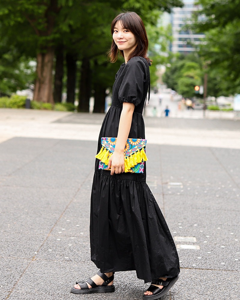 tesoro / 刺繍クラッチバッグ / サマーイエロー｜テソロ(tesoro)公式通販