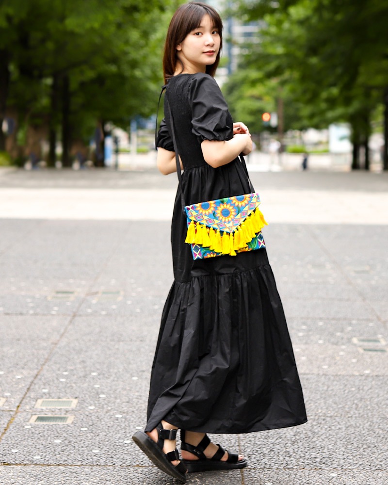 tesoro / 刺繍クラッチバッグ / サマーイエロー｜テソロ(tesoro)公式通販