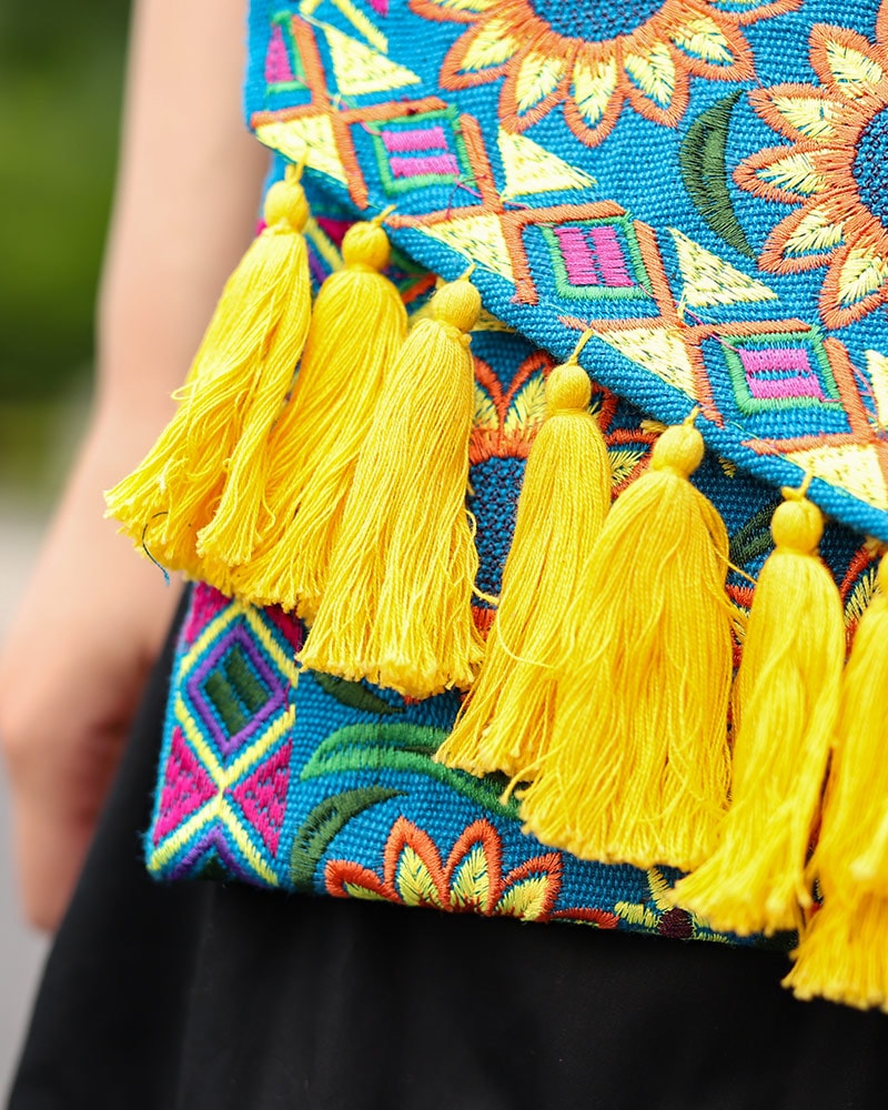 tesoro / 刺繍クラッチバッグ / サマーイエロー｜テソロ(tesoro)公式通販