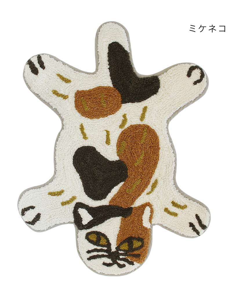 BIGサイズ ハチワレネコ★剝製風 フロアマット リラックZOO 動物マット BIGサイズ ハチワレネコ☆剝製風 フロアマット リラックZOO 動物