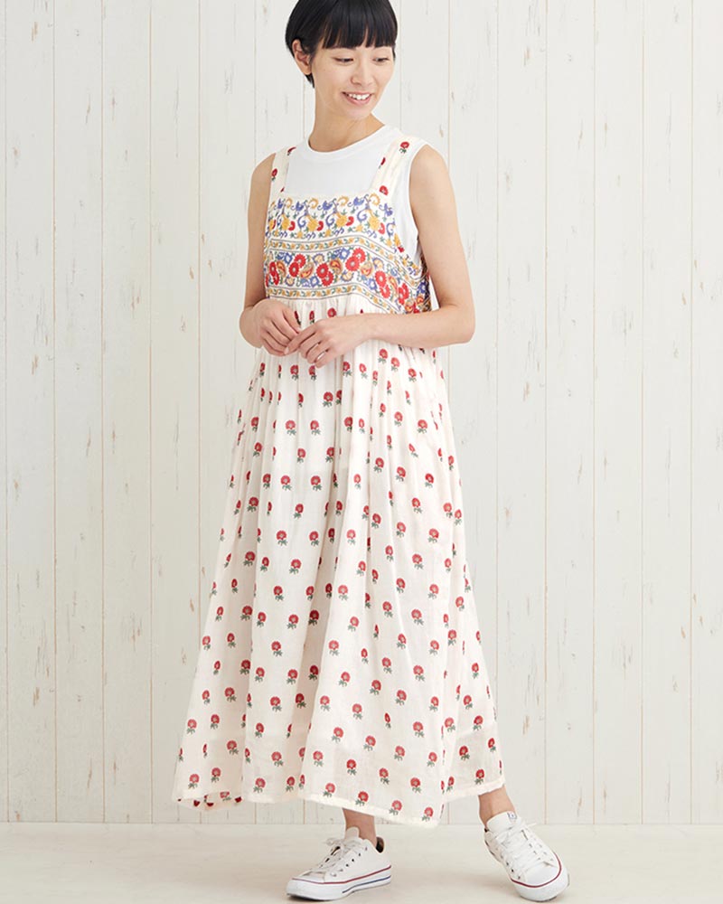 TMC 【Shanti Shanti】ワンピース レトロフラワー TMC 【Shanti Shanti】ワンピース レトロフラワー : ウエスト