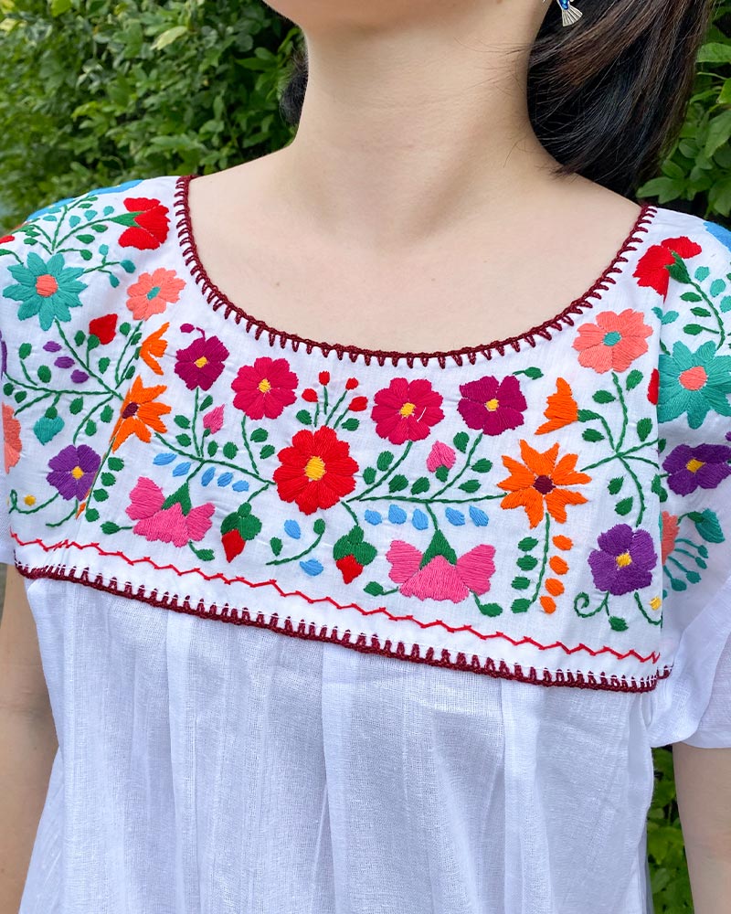 メキシコ刺繍　ブラウス tesoro / メキシコ刺繍ブラウス / ブラックA｜テソロ(tesoro