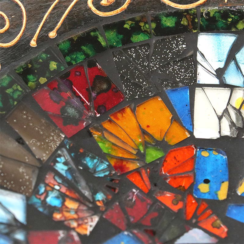 shanti / モザイクラウンドトレイ L ステンドグラス｜テソロ(tesoro