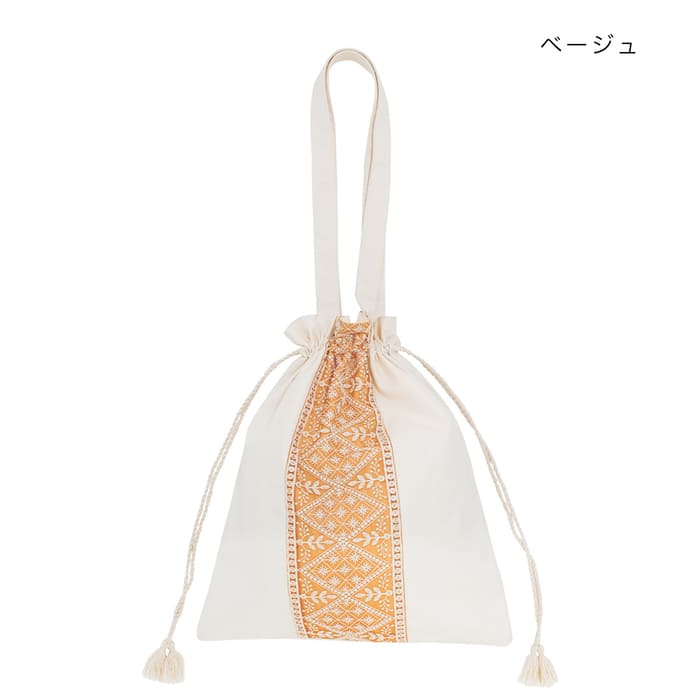shanti / インド刺繍リボンA4トートBAG [メール便対象品]｜テソロ