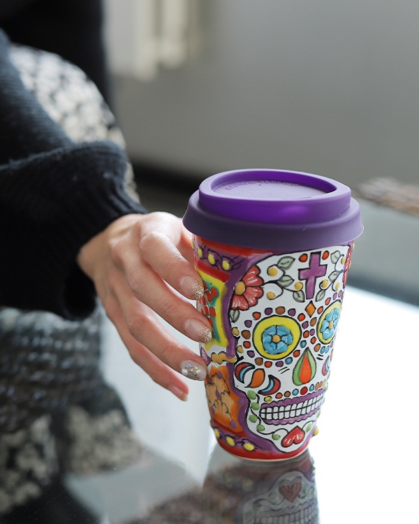 再入荷】tesoro / メキシカンタンブラー カラベラ / パープル｜テソロ