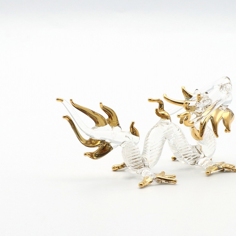 ガラス製金色のドラゴン ガラス製金色のドラゴン