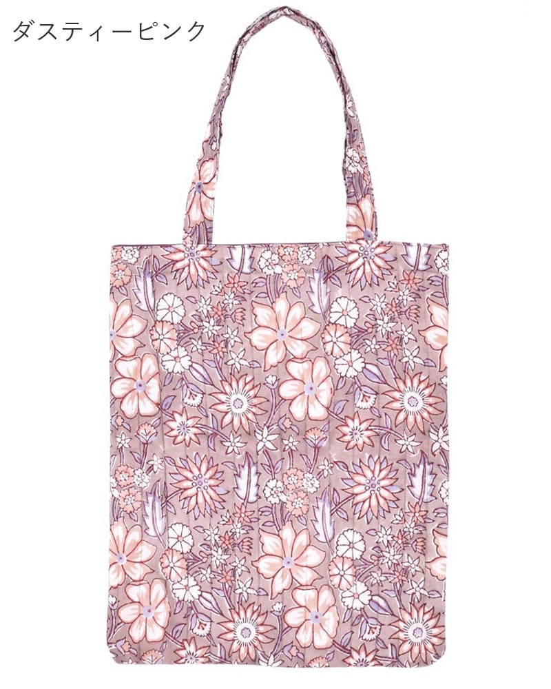 shanti / ブロックプリントキルトトートバッグ[メール便対象品