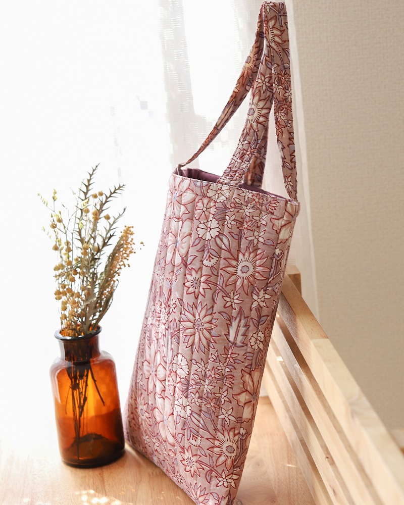 shanti / ブロックプリントキルトトートバッグ[メール便対象品