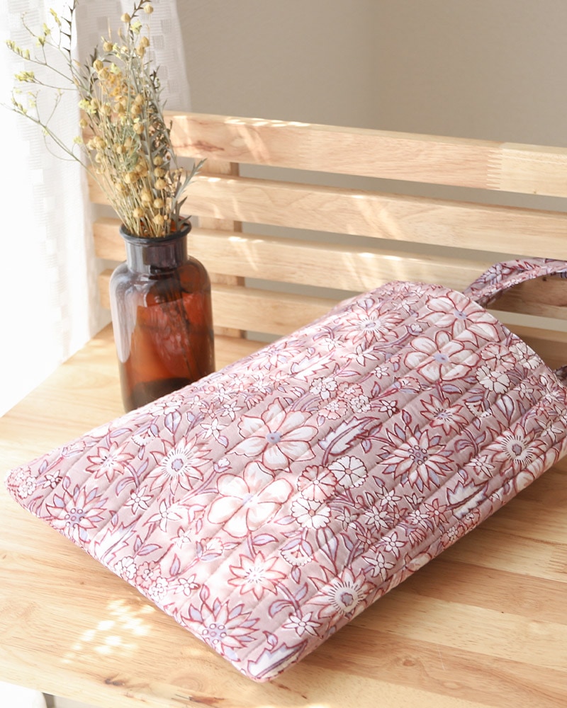 shanti / ブロックプリントキルトトートバッグ[メール便対象品