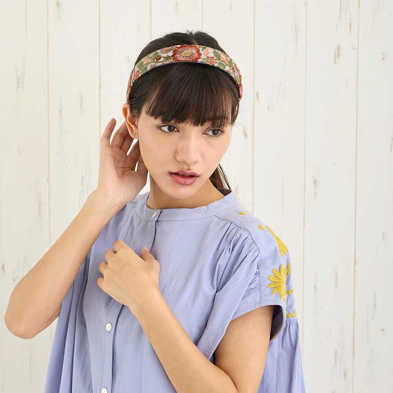 春夏衣料】shanti / インド刺繍リボン カチューシャ[メール便対象品