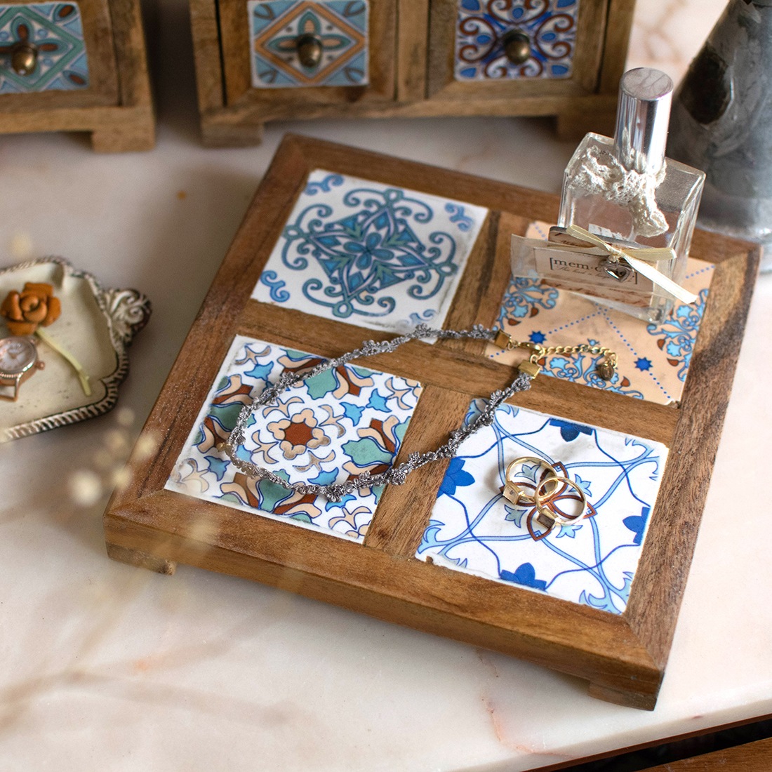 shanti / 鍋敷き スクエア ボヘミアンタイル｜テソロ(tesoro)公式通販