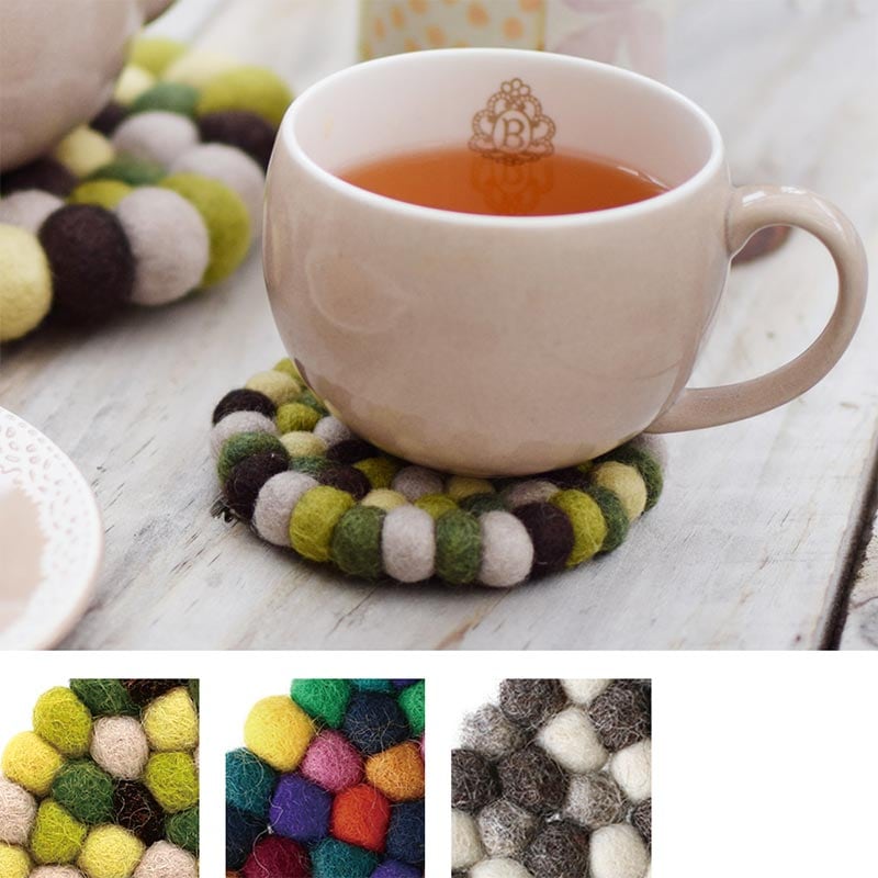 2点セット】shanti / フェルトコースター [メール便対象品]｜テソロ