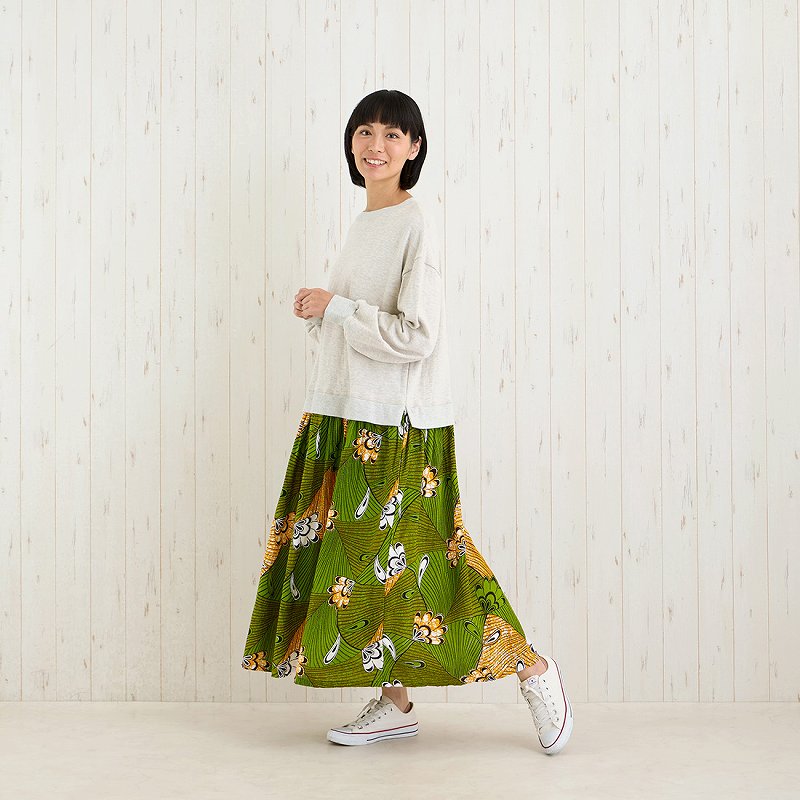 春夏衣料】 shanti / ワンピース アフリカン×スウェット｜テソロ