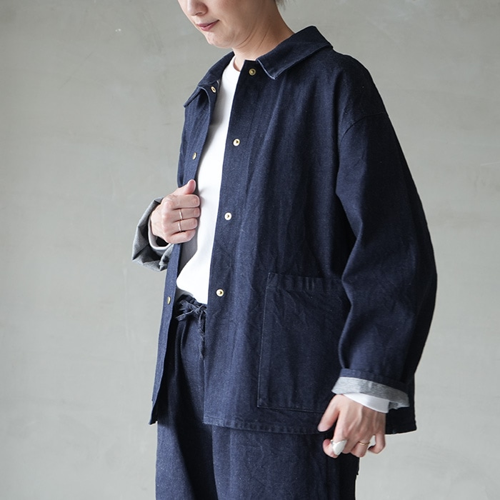 オールドマンズテーラー　リネン　　チェック　コート　パーカー　ブルゾン R&D.M.Co- / OLDMAN'S TAILOR QUILTING DOUBLE BUTTON COAT