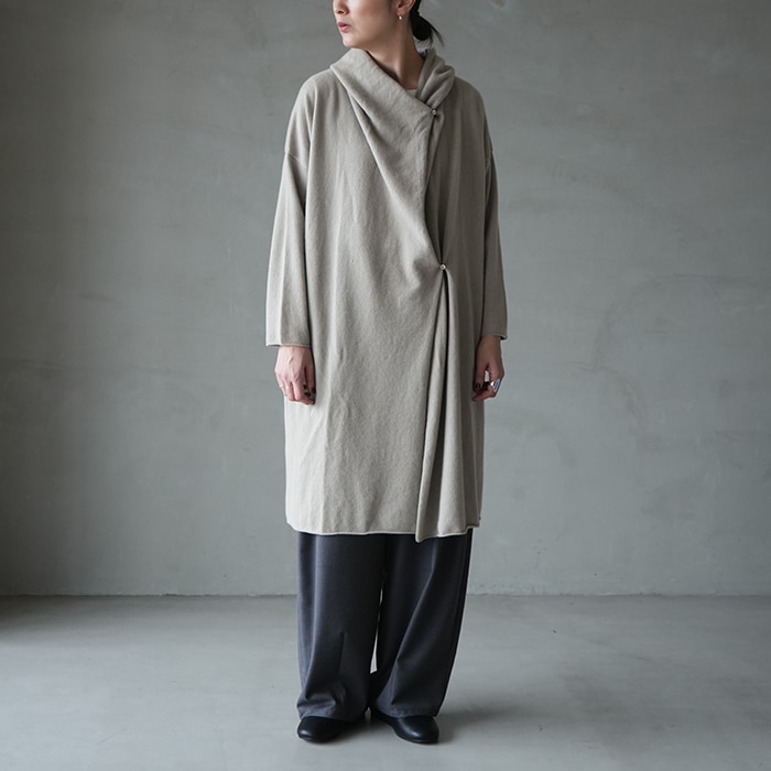 evam eva   リネンカシミアストール e221z060) / evam eva(エヴァムエヴァ) / cotton linen stole
