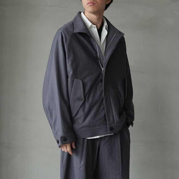 フォルムデエクスプレッション ボイルドウールショールカラージップアップジャケット メンズ | WOODY HOUSE LBR