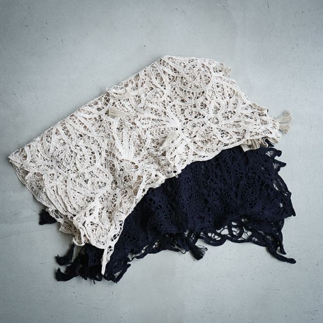 ブラスブラム Vlas Blomme　コルトレイクリネン レース ネックレス 31488001) / Vlas Blomme(ブラスブラム) / Stripe Ribbon NC&Bowtie