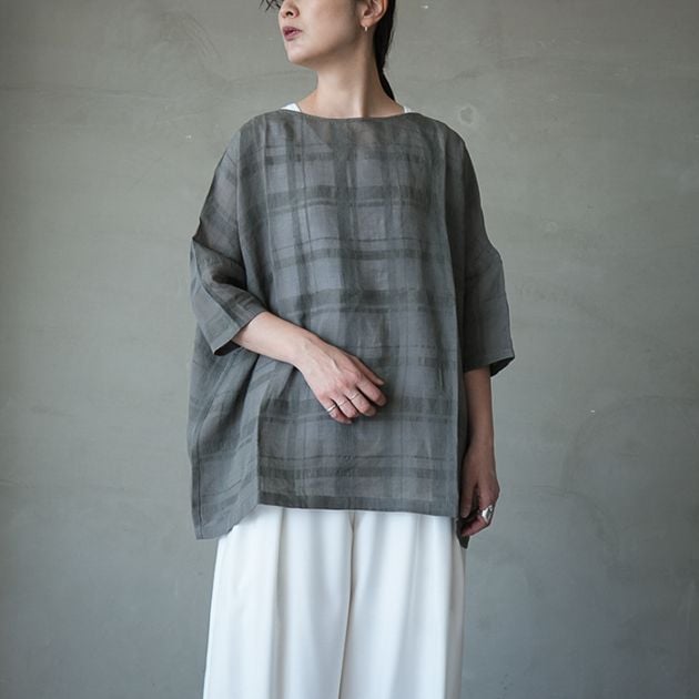 e251t099) / evam eva (エヴァムエヴァ) Water linen jacket