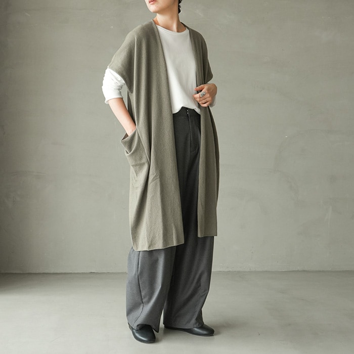 v002g043) / evam eva(エヴァムエヴァ) / cashmere seamless gloves