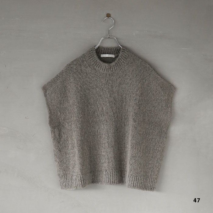 evam eva アルパカ　ベスト evam eva アルパカウールベスト - CHANTILLY-2F