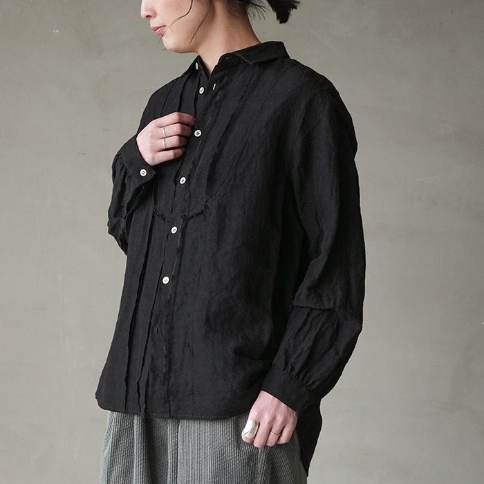 13102015) / Vlas Blomme (ヴラスブラム) /Linen Bamboo ブザムシャツ 