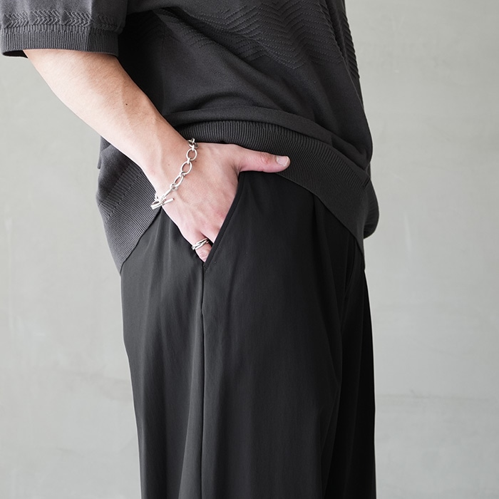 40%OFF】(syt-25ss-p02) SAYATOMO(サヤトモ) / 1-Tack Nylon Trousers