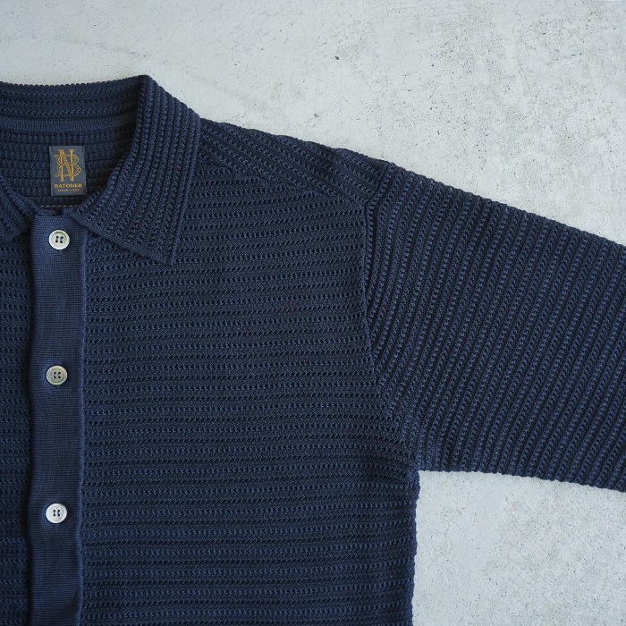 bn-26sm-045) / BATONER(バトナー) / SUMMER KNIT POLO CARDIGAN