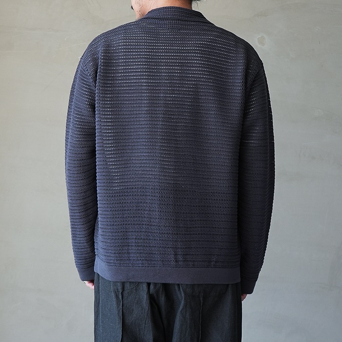 bn-26sm-045) / BATONER(バトナー) / SUMMER KNIT POLO CARDIGAN