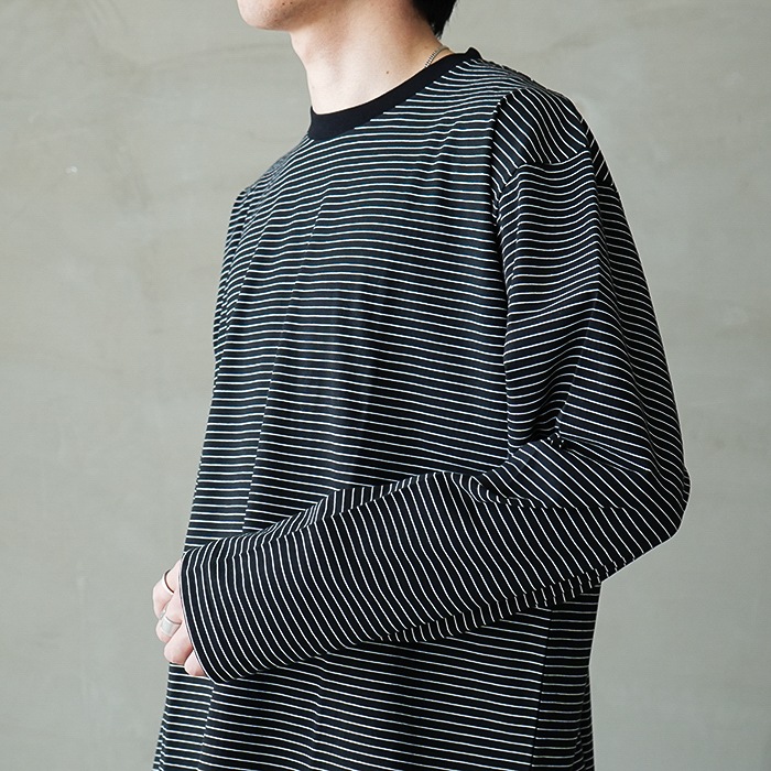 bn-26sm-047) / BATONER(バトナー) / HIGH TWIST COTTON BORDER LONG
