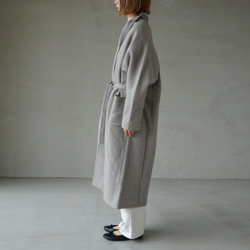 e213k117) / evam eva(エヴァムエヴァ) / press wool robe coat