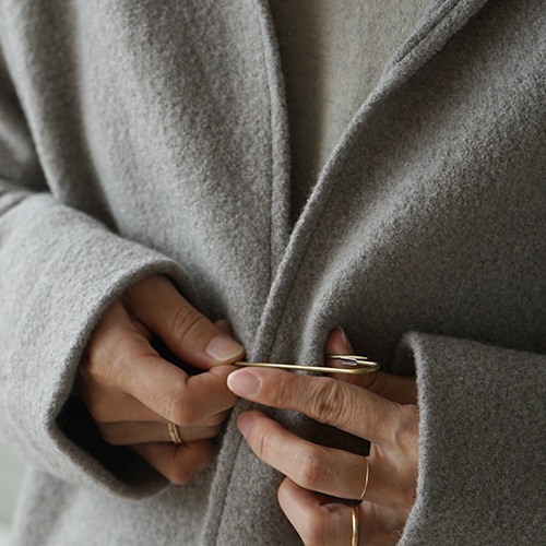 evam eva プレスウールローブコート　E213K117 evam eva エヴァムエヴァ プレスウールローブコート press wool