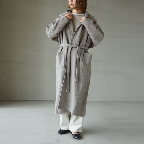 evam eva プレスウールローブコート　E213K117 e213k117) / evam eva(エヴァムエヴァ) / press wool robe coat