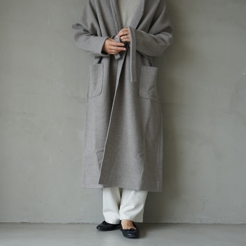 e213k117) / evam eva(エヴァムエヴァ) / press wool robe coat