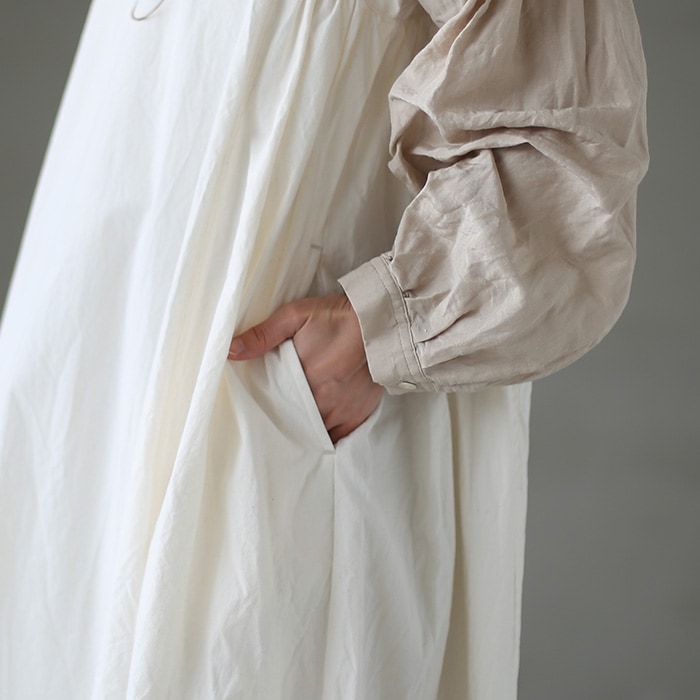 13203012) vlas blomme(ヴラスブラム) / Vintage Cotton 異素材