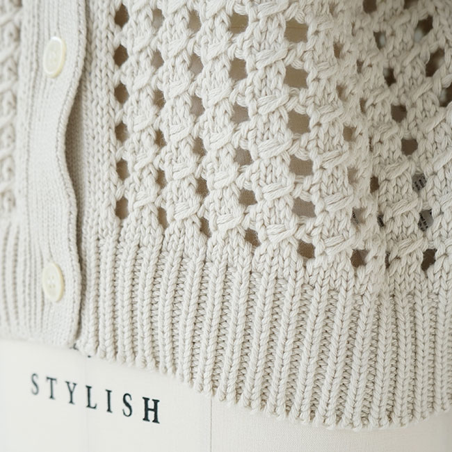 bn-23sl-008） / BATONER(バトナー) /BIG MESH CARDIGAN (ビッグ