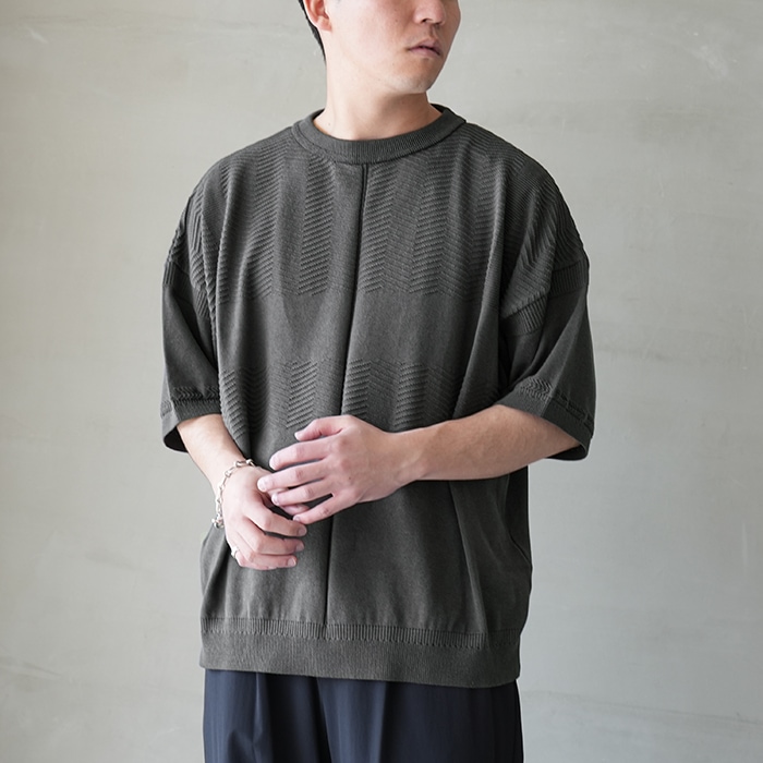 40%OFF】(ysk-25ss-kn10) / YASHIKI(ヤシキ) /Sogon Knit(荘厳