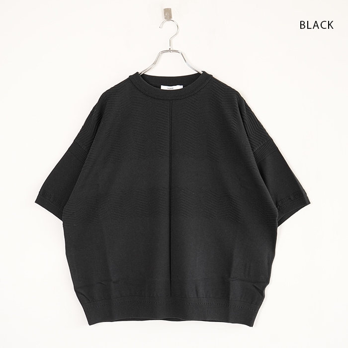YASHIKI ニット YASHIKI - 【25SS】Seika Knit Blouson(BLACK) | Salty