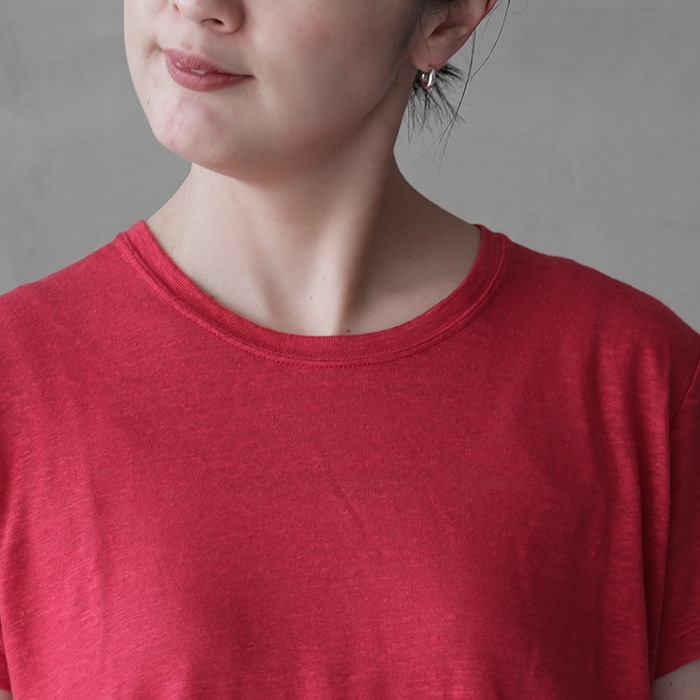 40%OFF】(bn-25sl-056)/ BATONER(バトナー)/NORMANDY LINEN A-LINE T