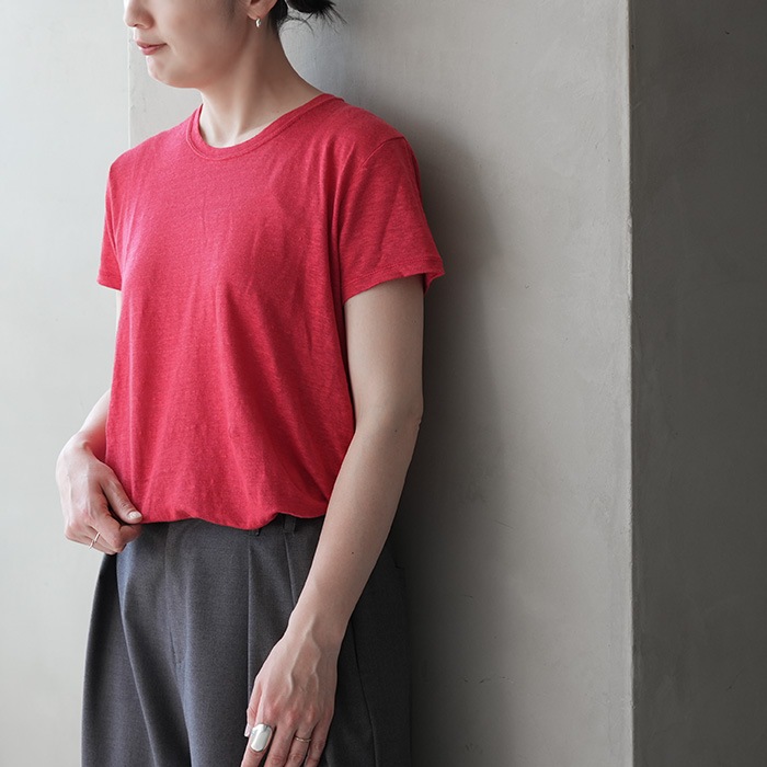 40%OFF】(bn-25sl-056)/ BATONER(バトナー)/NORMANDY LINEN A-LINE T