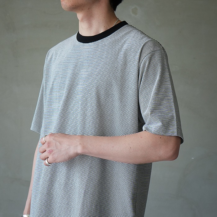 bn-26sm-048) / BATONER(バトナー) / HIGH TWIST COTTON BORDER T