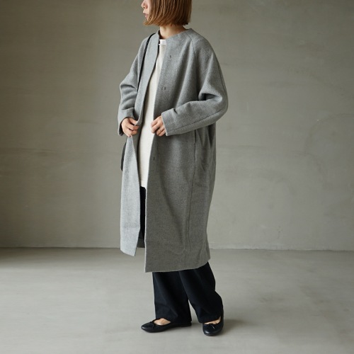 エヴァムエヴァ evam eva プレスウール コート チェスターコート 圧縮 e203k054) / evam eva(エヴァムエヴァ) / press wool long coat(プレス