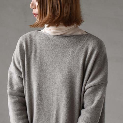 e213k141) / evam eva(エヴァムエヴァ) / wool sable one-piece(ウール